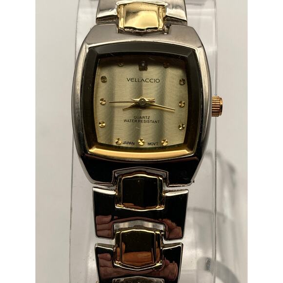 Stylish Vellaccio Women's Quartz Watch 23mm Gold and Silver Tones - New Battery - Picture 7 of 9